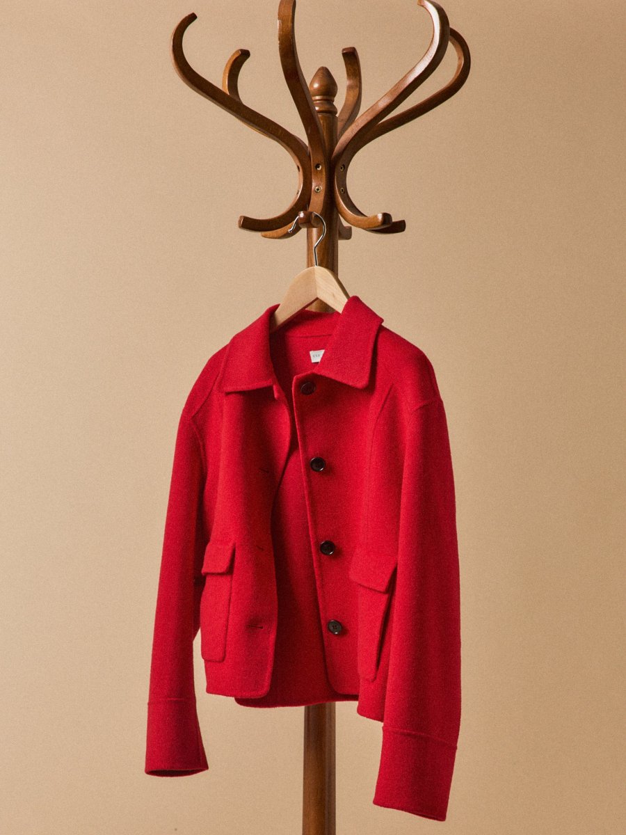 Veste boutonnée lainage double face femme – Image 9