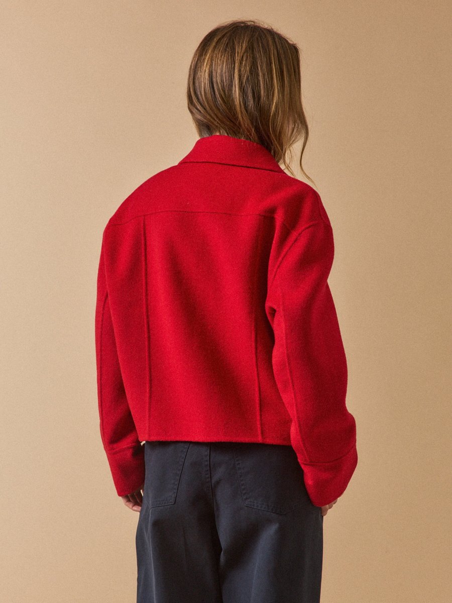 Veste boutonnée lainage double face femme – Image 4