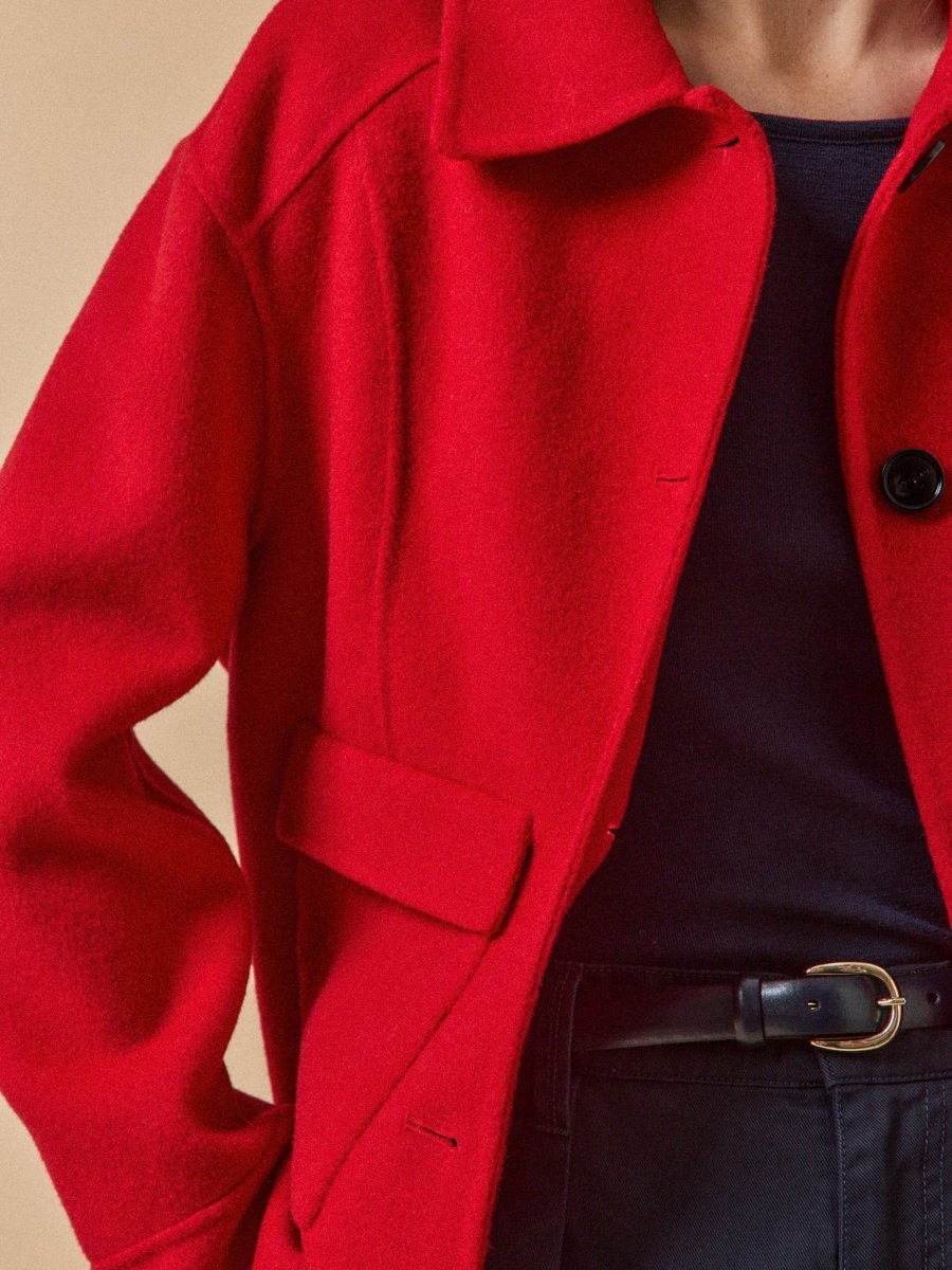 Veste boutonnée lainage double face femme – Image 6