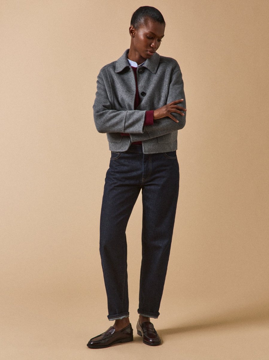 Veste boutonnée lainage double face femme – Image 7