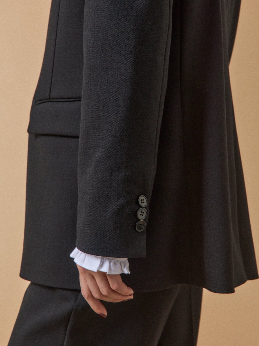 Veste tailleur twill uni femme – Image 6