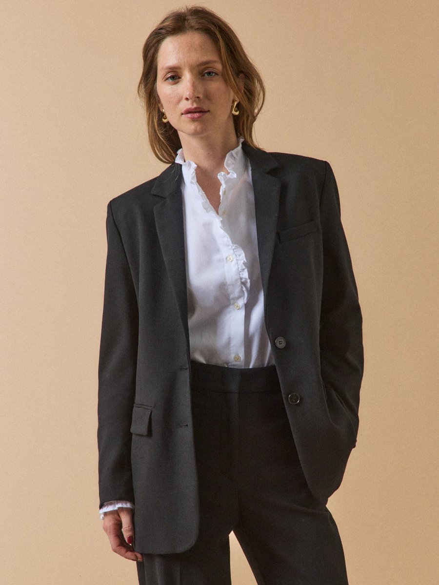 Veste tailleur twill uni femme