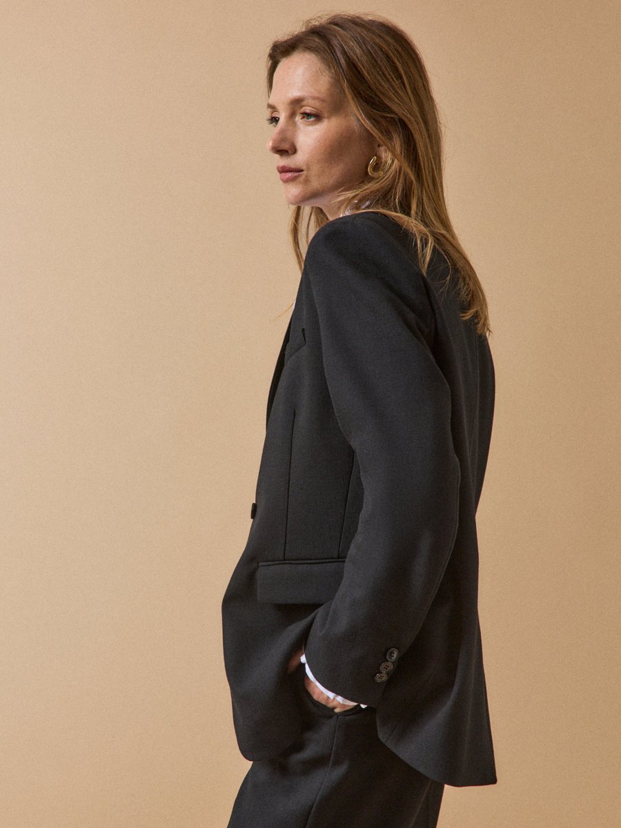 Veste tailleur twill uni femme – Image 8