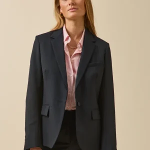 Veste tailleur lainage uni femme