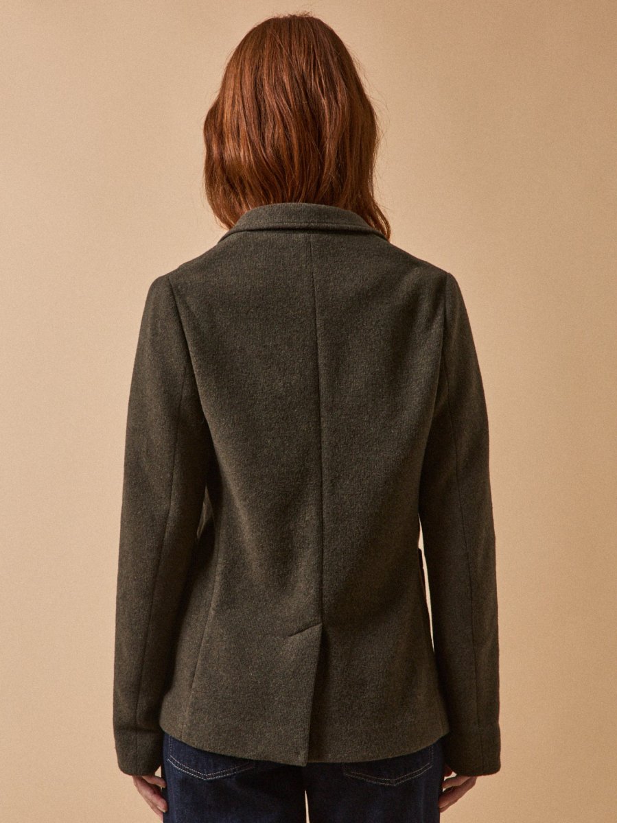 Veste tailleur maille souple unie femme – Image 4