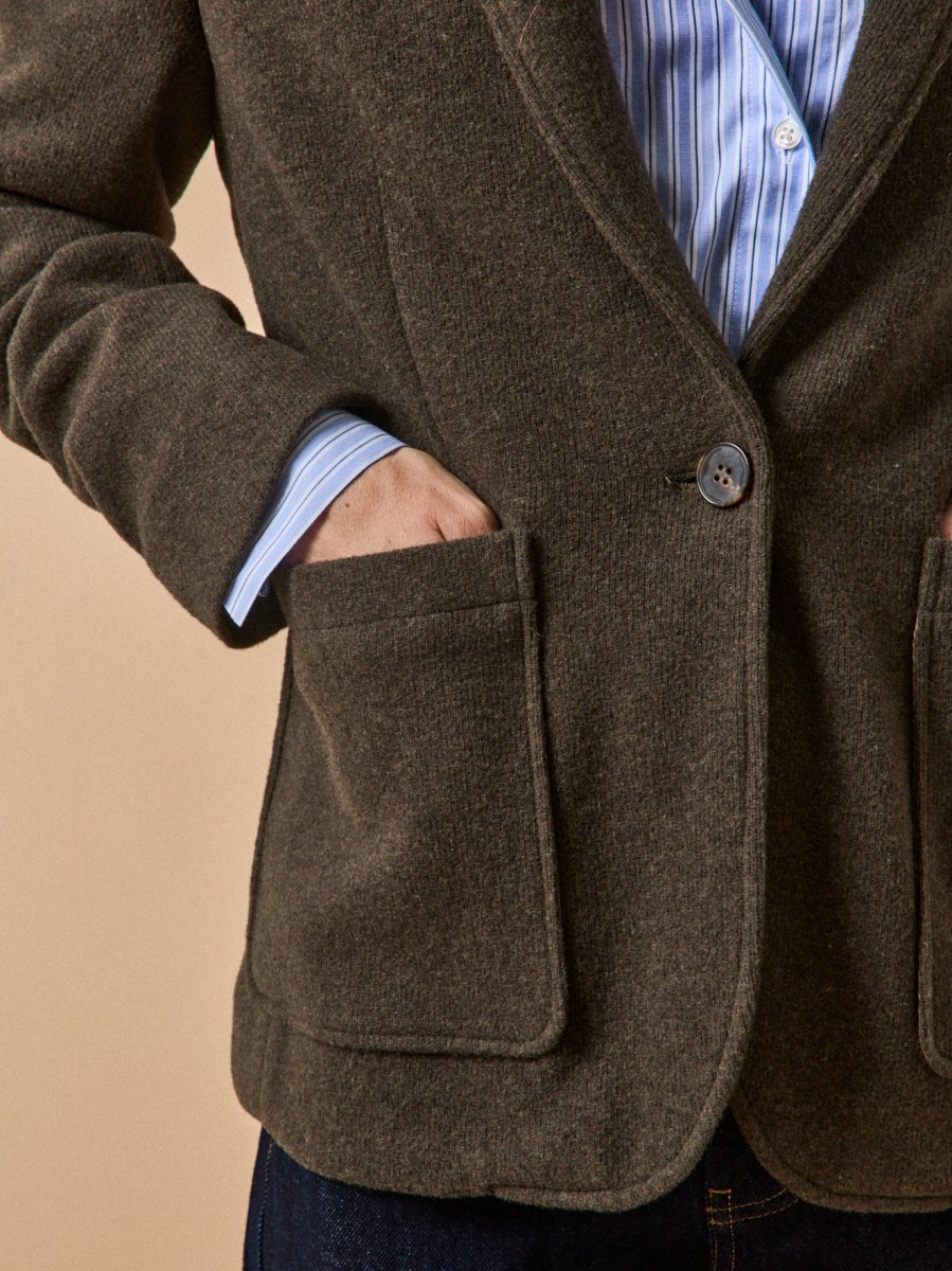 Veste tailleur maille souple unie femme – Image 6