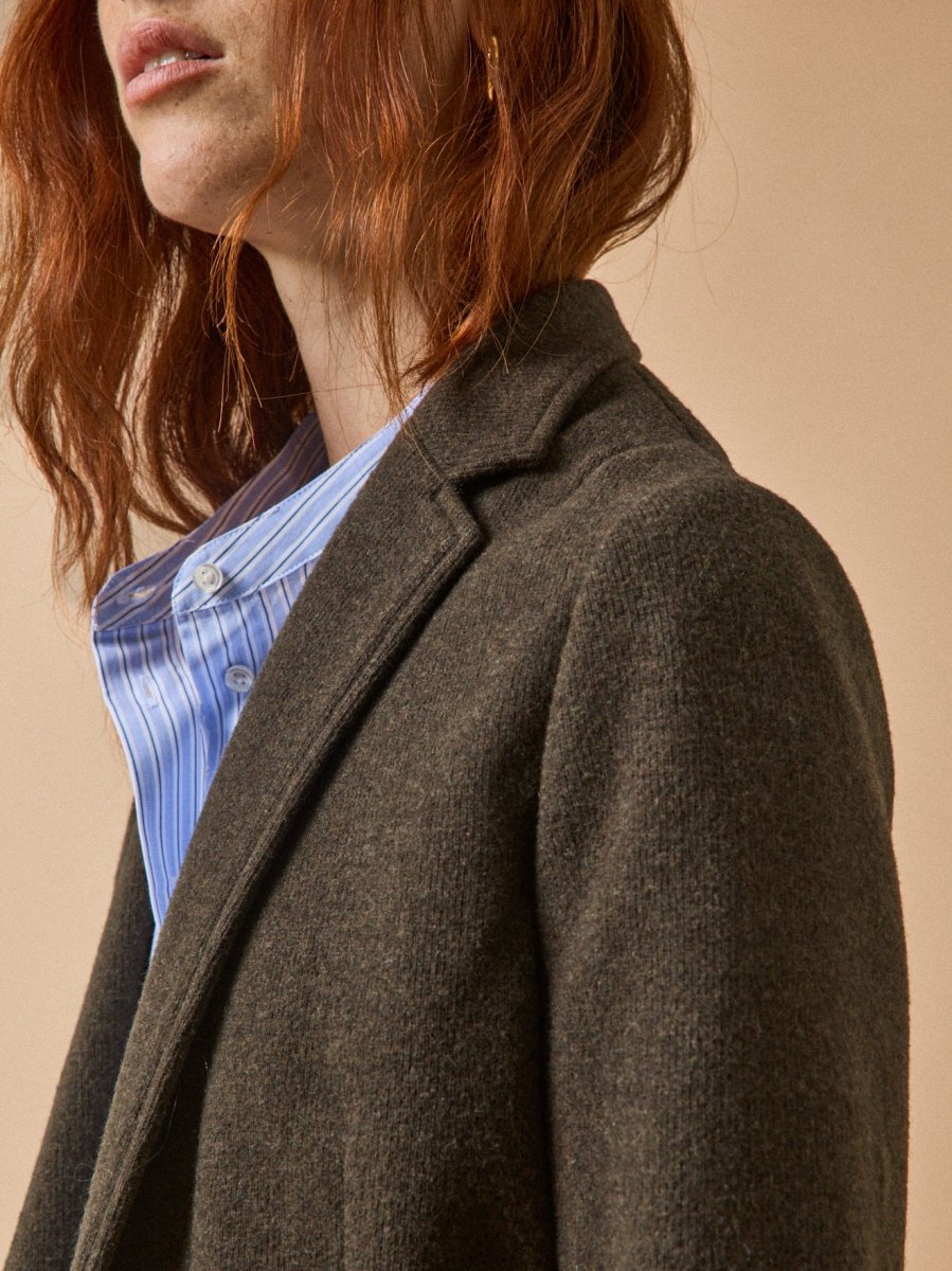 Veste tailleur maille souple unie femme – Image 5