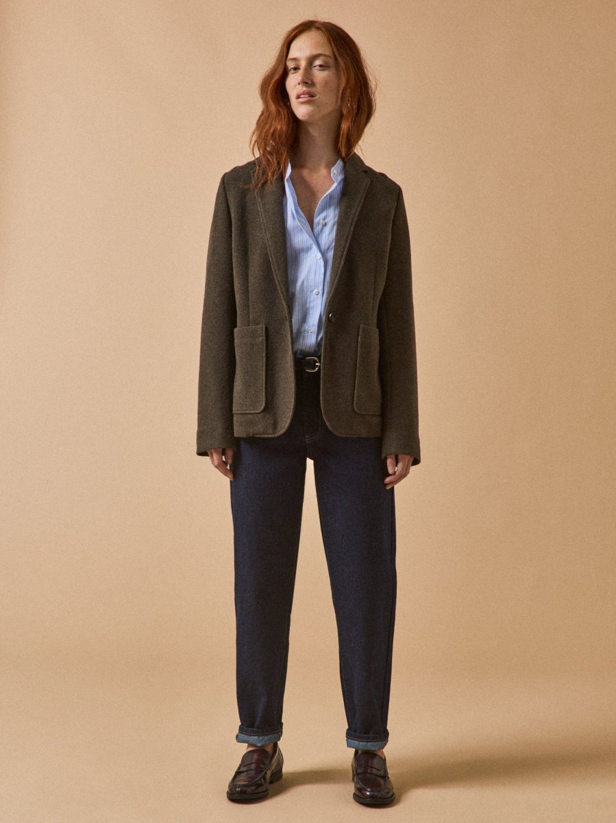 Veste tailleur maille souple unie femme – Image 8