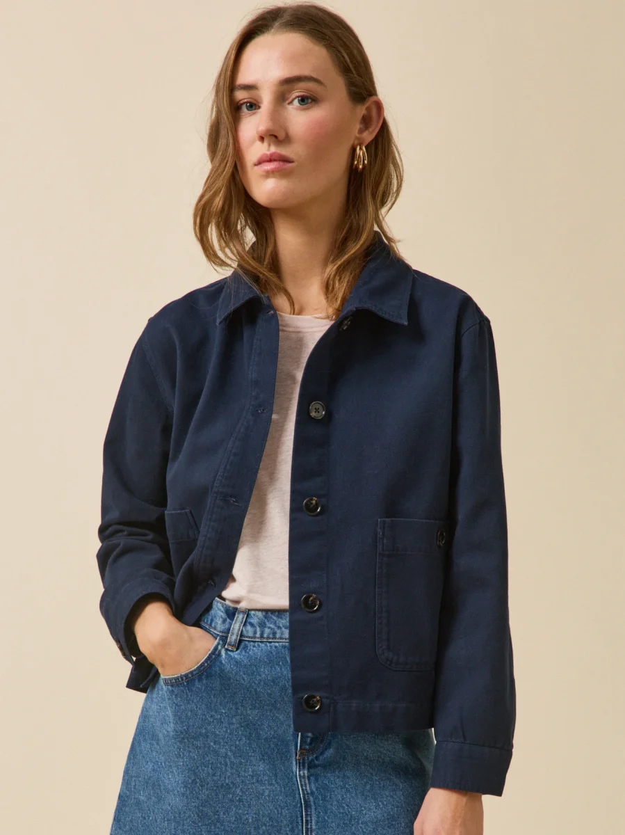 Veste worker femme coton biologique – Image 2