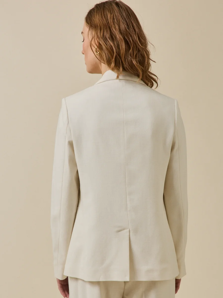 Veste tailleur tissu natté cérémonie femme – Image 3