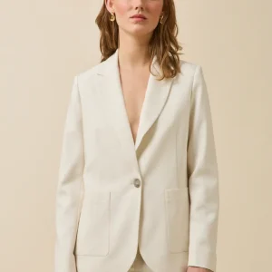 Veste tailleur tissu natté cérémonie femme