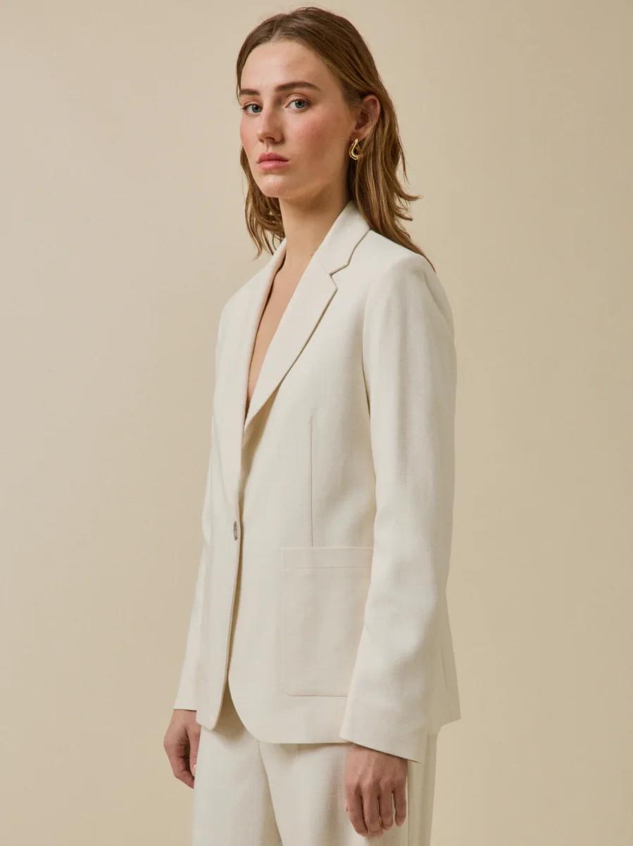 Veste tailleur tissu natté cérémonie femme – Image 5