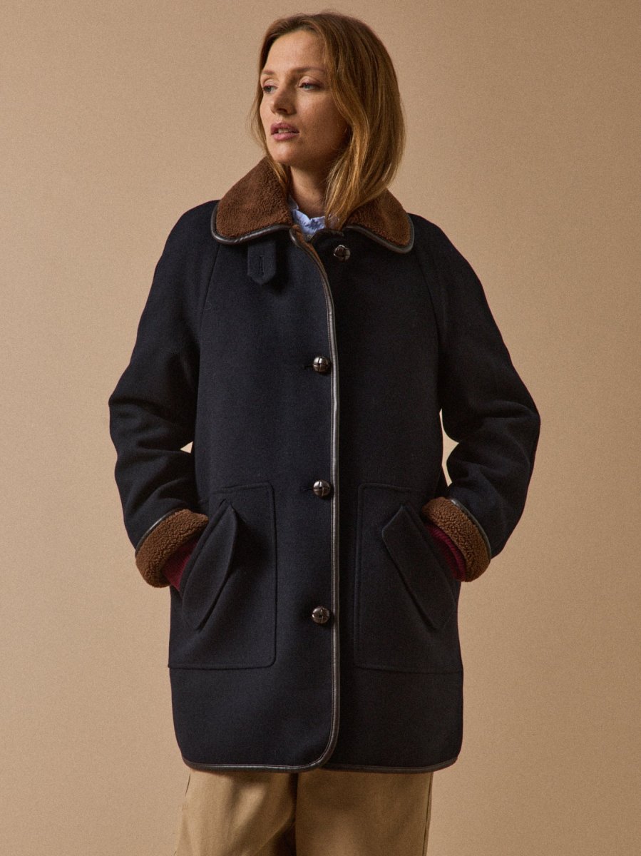 Manteau gansé intérieur sherpa femme – Image 3