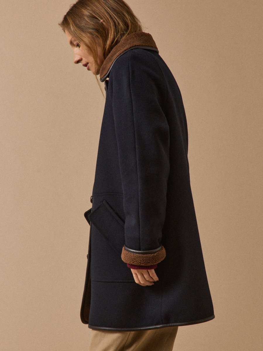 Manteau gansé intérieur sherpa femme – Image 7