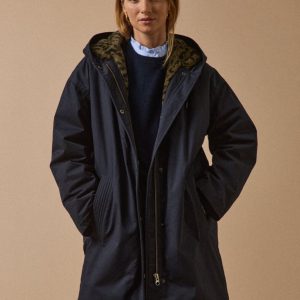 Parka mi-longue femme doublée imitation fourrure