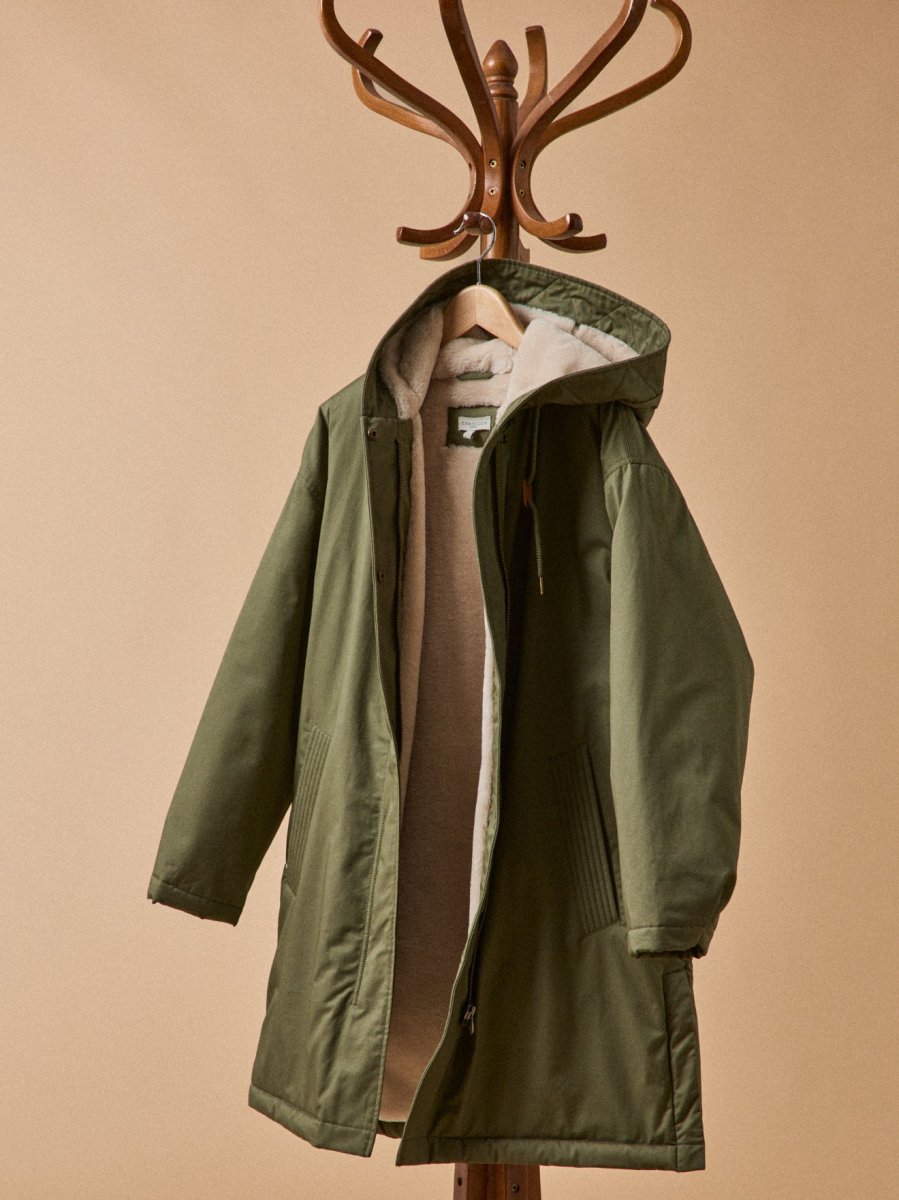 Parka mi-longue femme doublée imitation fourrure – Image 9