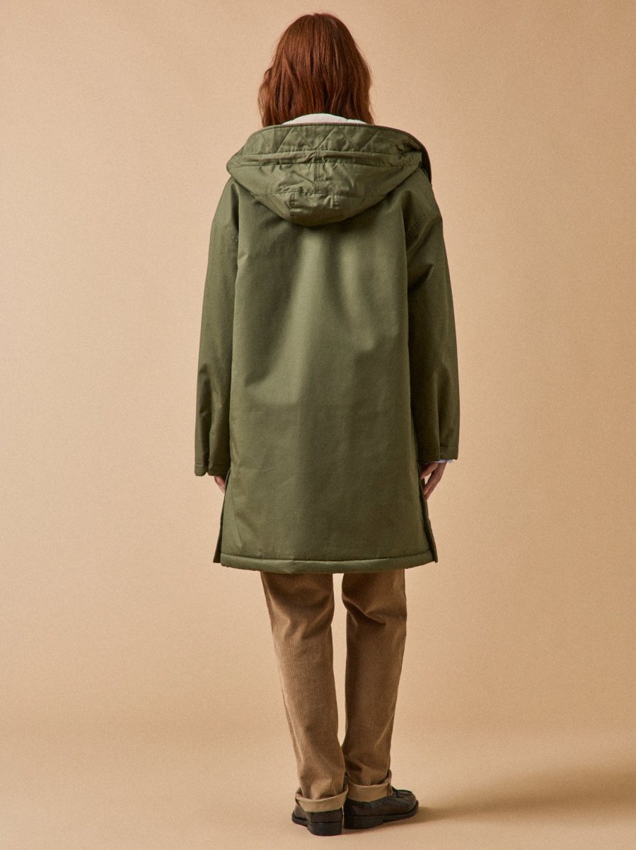 Parka mi-longue femme doublée imitation fourrure – Image 4