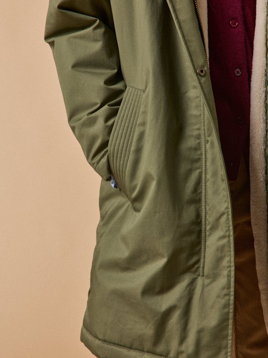 Parka mi-longue femme doublée imitation fourrure – Image 6