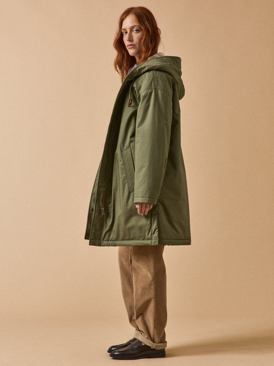 Parka mi-longue femme doublée imitation fourrure – Image 7