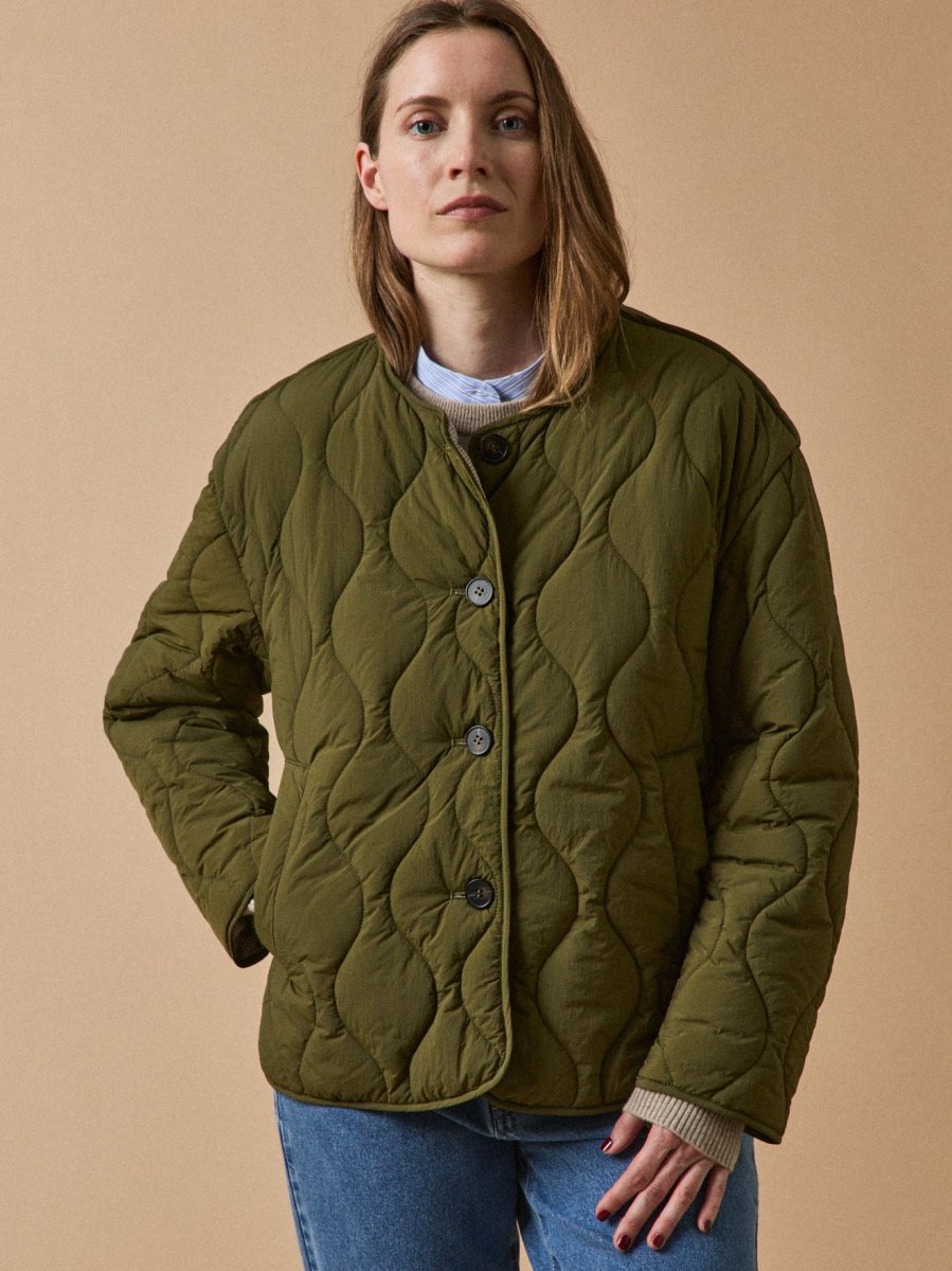 Veste matelassée sans col femme – Image 3