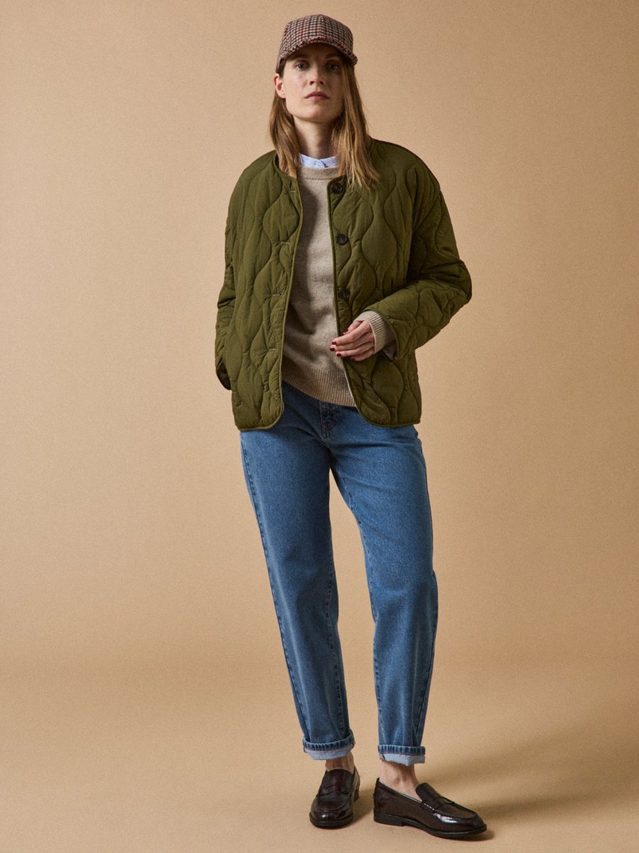 Veste matelassée sans col femme – Image 8