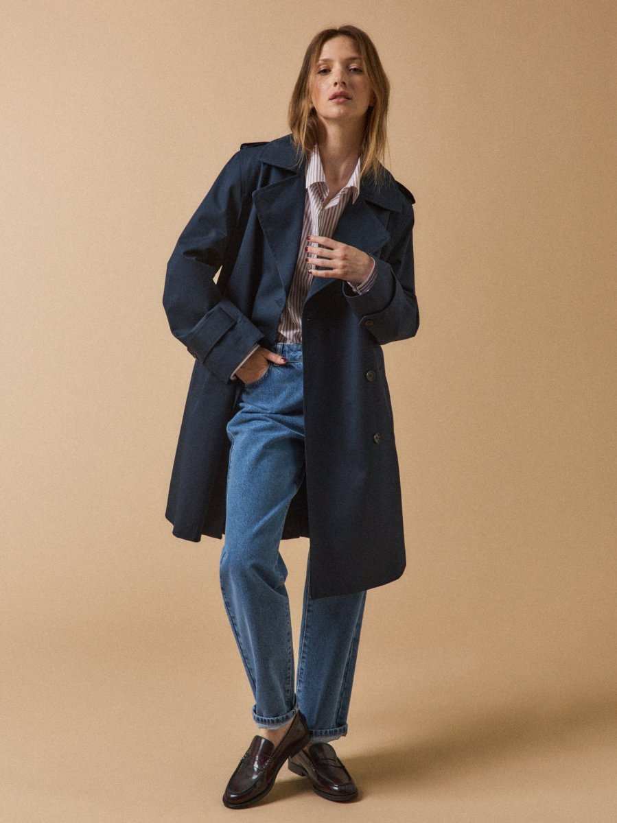 Trench long coton biologique femme – Image 6