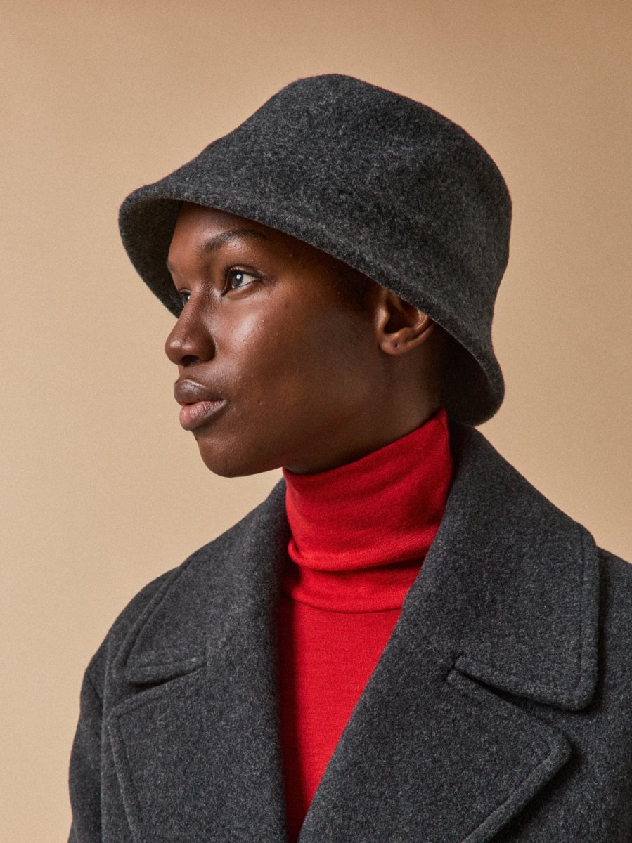 Manteau caban lainage uni femme – Image 7