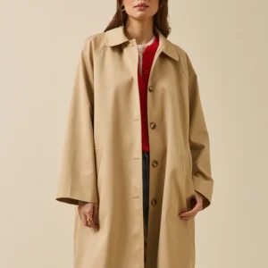 Trench long coton biologique femme