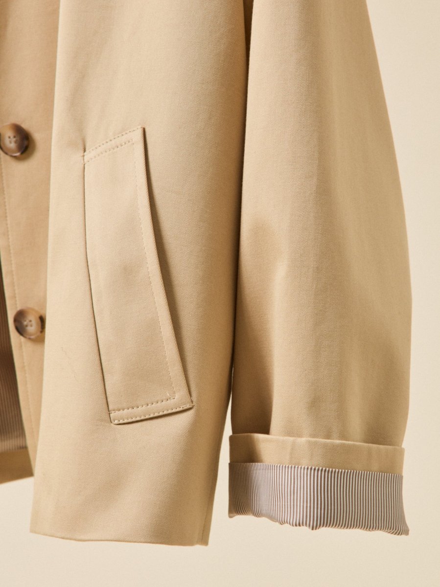 Trench court coton biologique femme – Image 9