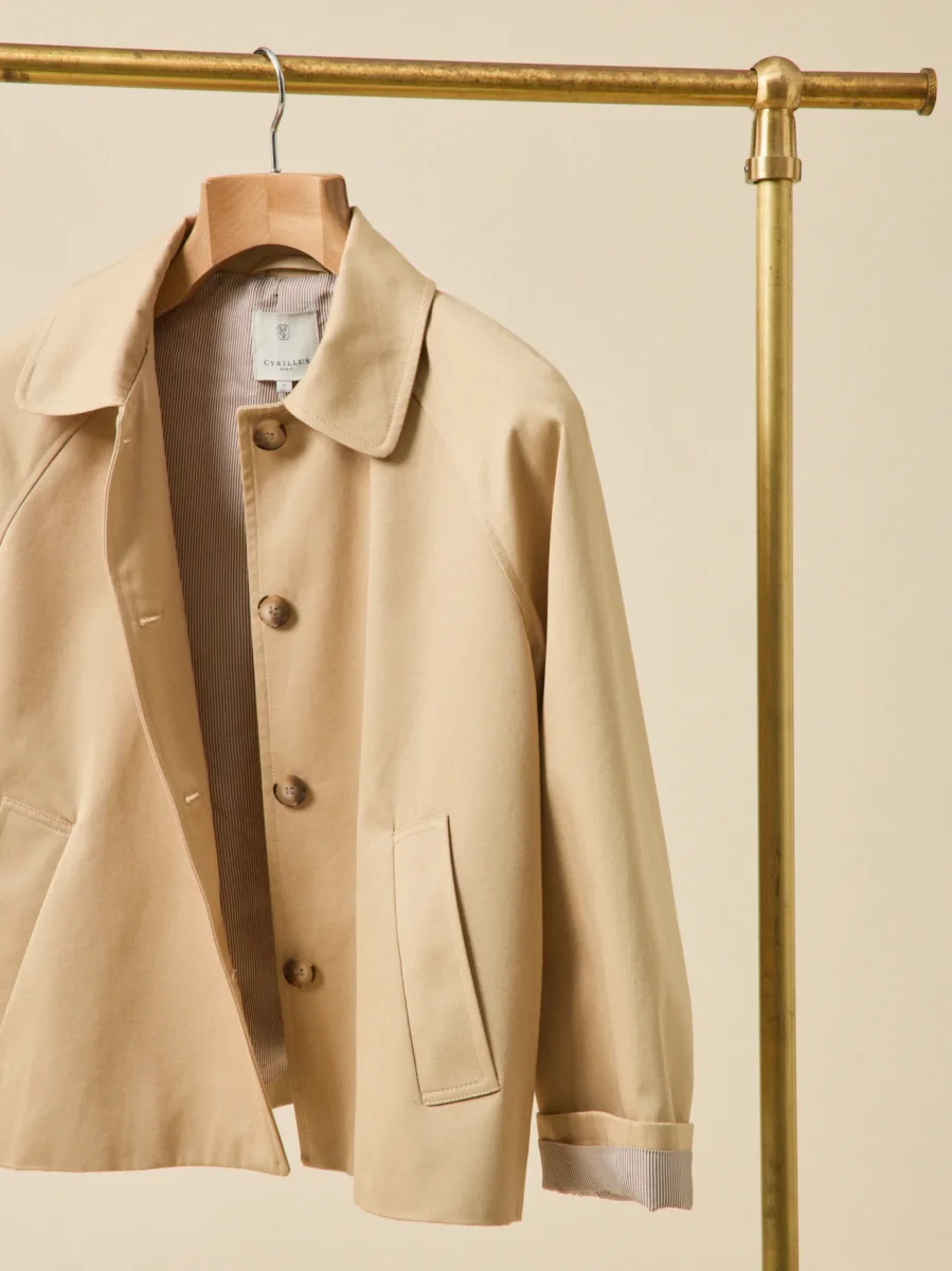 Trench court coton biologique femme – Image 8