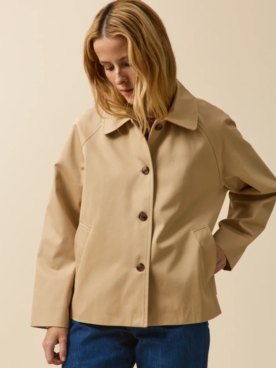 Trench court coton biologique femme – Image 3