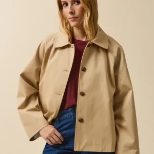 Trench court coton biologique femme