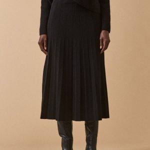 Jupe Femme maille plissée