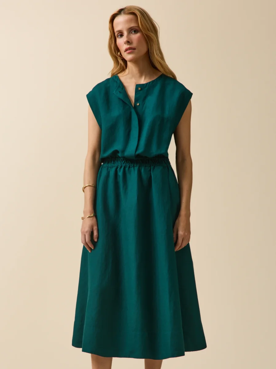 Robe sans manches lin et viscose femme – Image 2