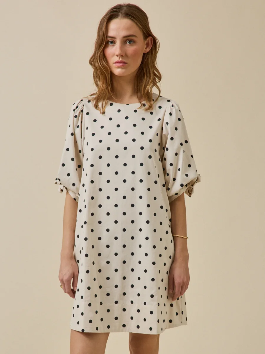 Robe courte à pois femme