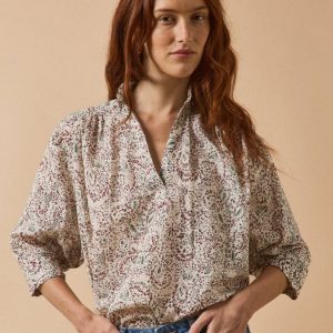 Blouse coton dobby femme imprimé Noelia