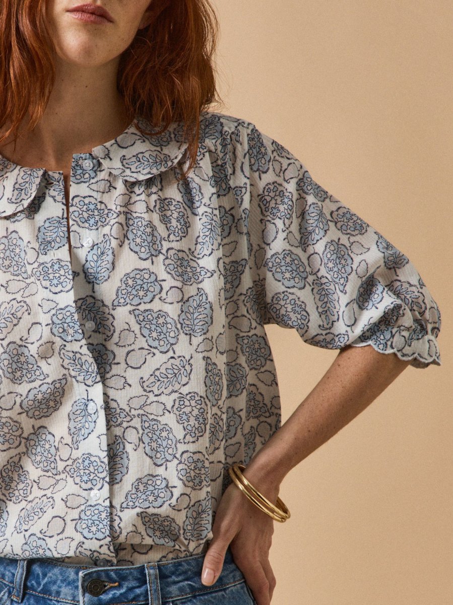 Chemise coton dobby femme imprimé Adonie – Image 5