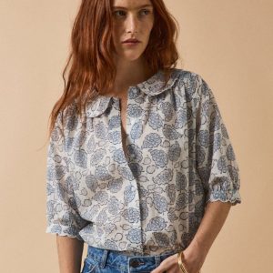 Chemise coton dobby femme imprimé Adonie