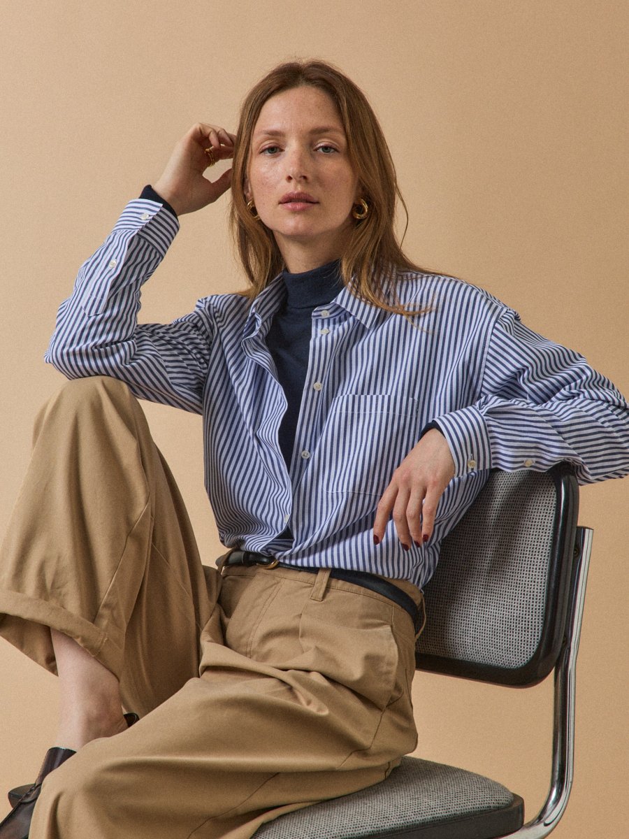 Chemise rayée femme coton biologique – Image 4