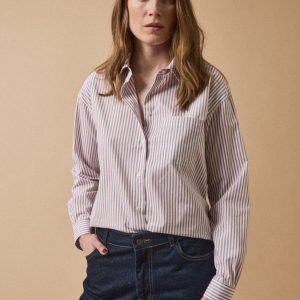 Chemise rayée femme coton biologique