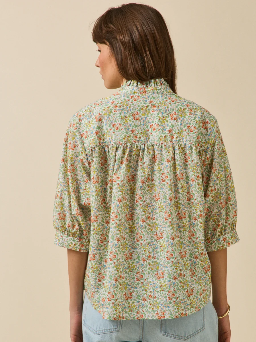 Blouse col volanté femme tissu Liberty - Limited Collection – Image 3