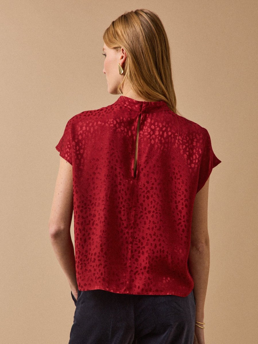 Top jacquard sans manches femme – Image 3