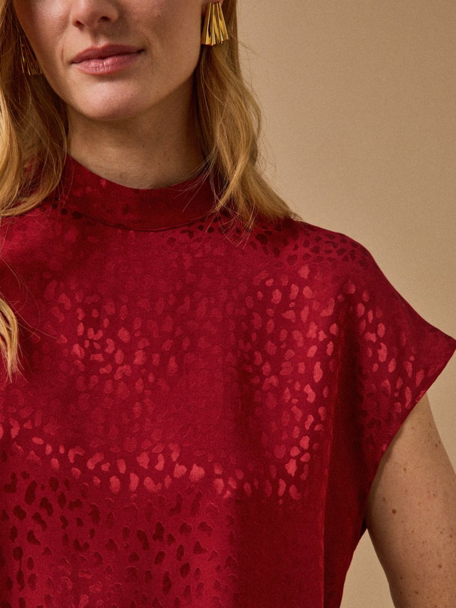 Top jacquard sans manches femme – Image 4