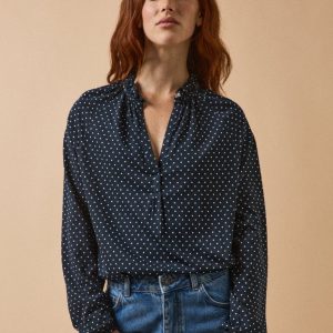 T-shirt raglan imprimé pois femme modal et coton biologique