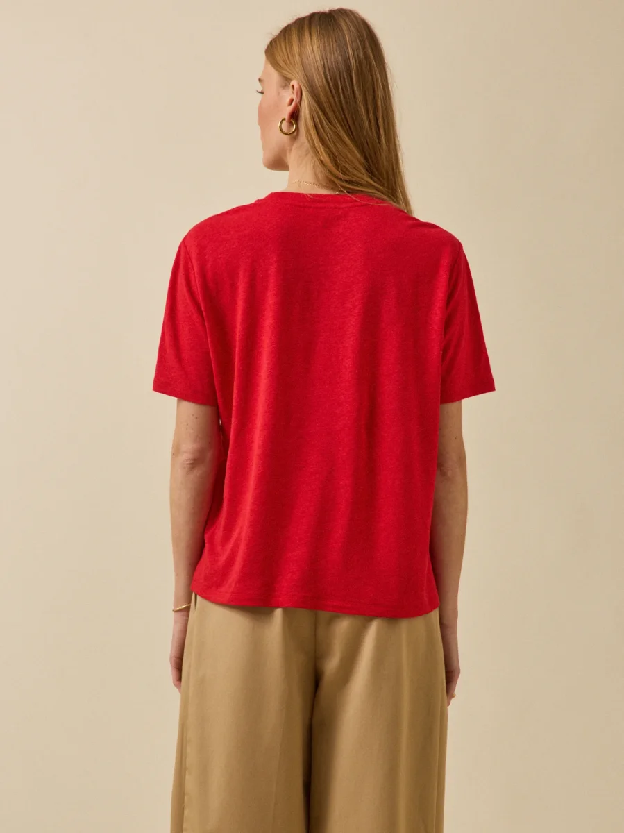 T-shirt lin et viscose femme – Image 3