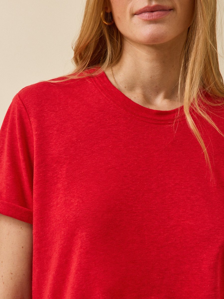 T-shirt lin et viscose femme – Image 4