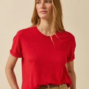 T-shirt lin et viscose femme