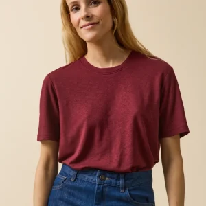 T-shirt lin et viscose femme