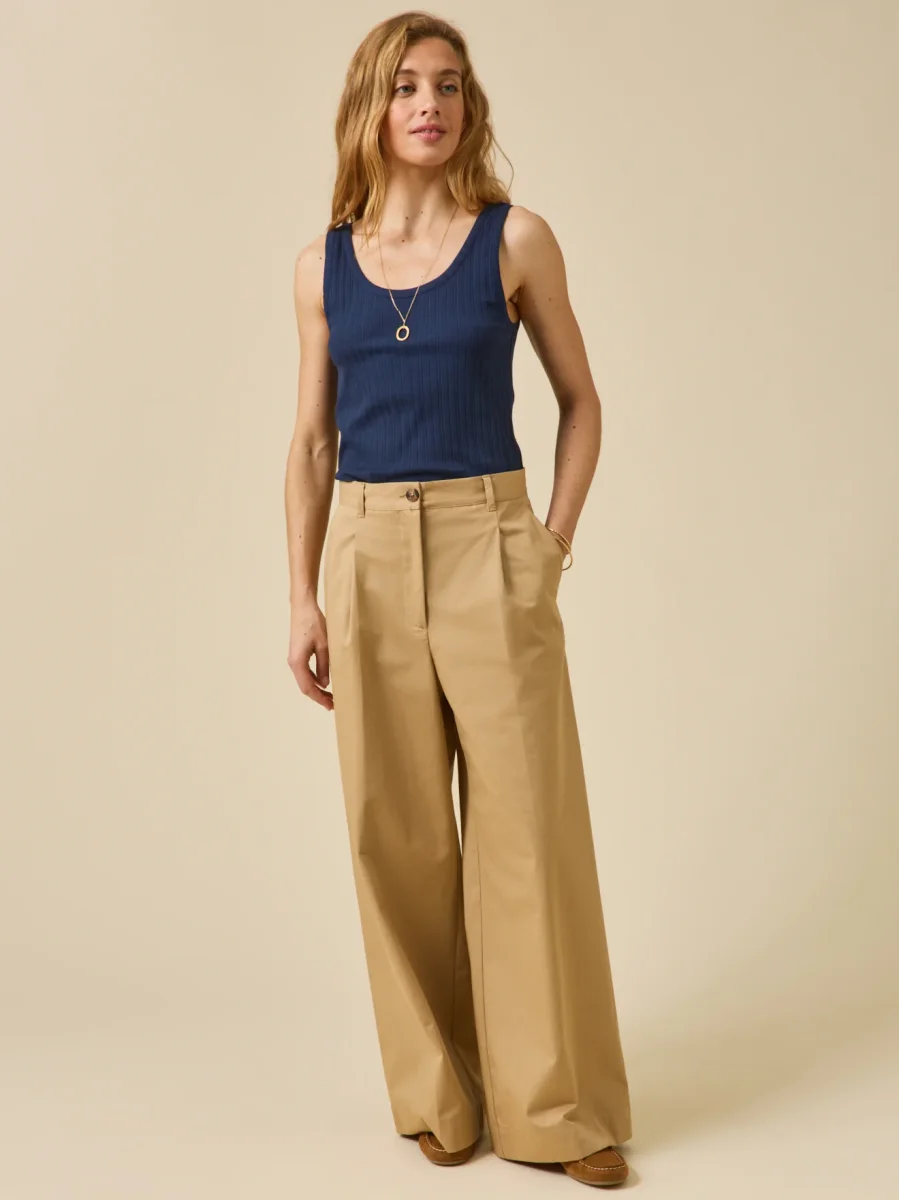 Débardeur maille côtelée femme coton biologique – Image 5