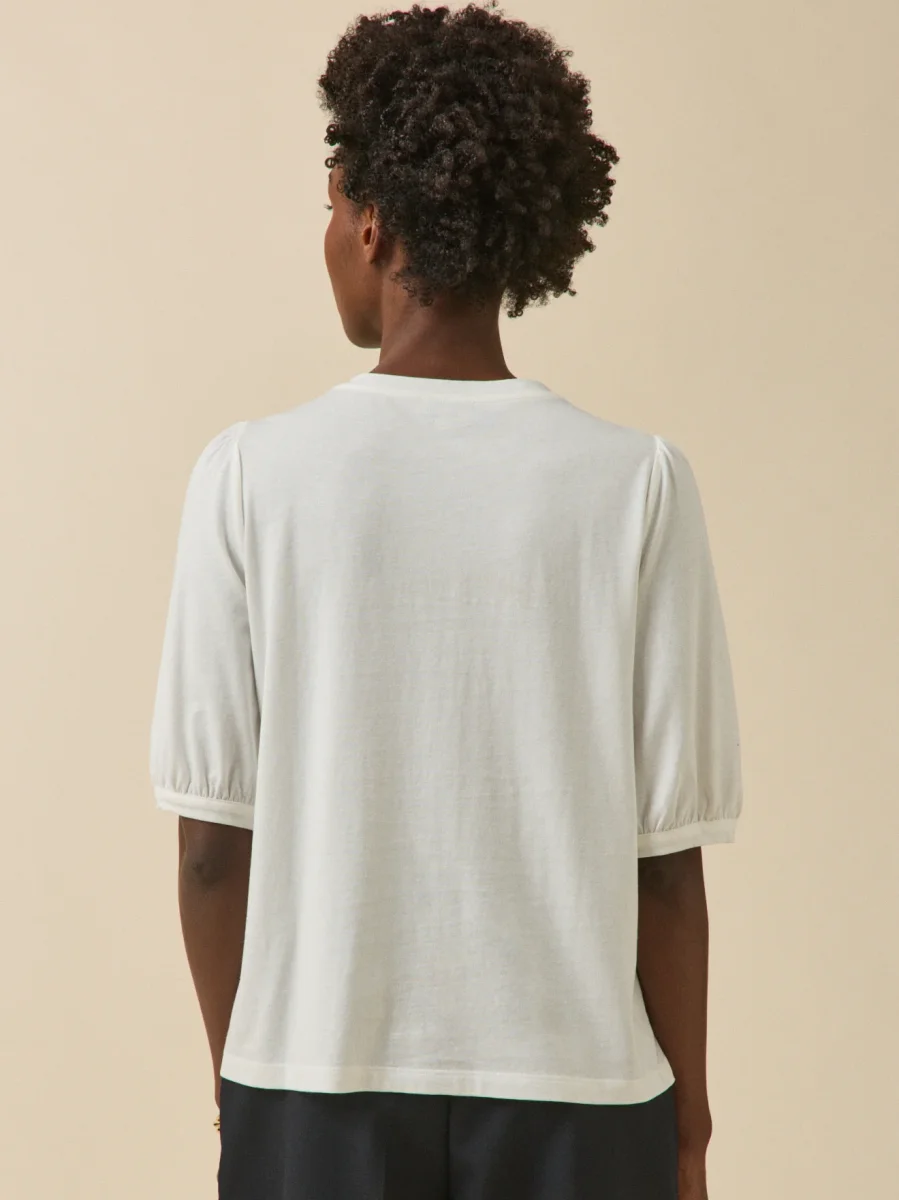 T-shirt brodé femme modal et coton biologique – Image 3